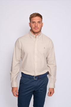 RALPH LAUREN CAMISA MANGA LARGA HOMBRE BEIGE