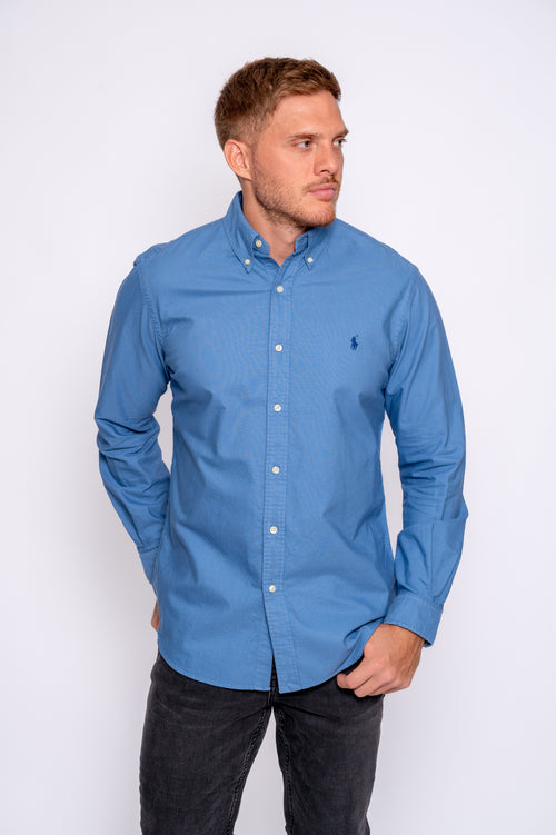 RALPH LAUREN CAMISA MANGA LARGA HOMBRE AZUL