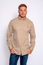 RALPH LAUREN CAMISA MANGA LARGA HOMBRE BEIGE