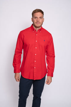 RALPH LAUREN CAMISA MANGA LARGA HOMBRE ROJO