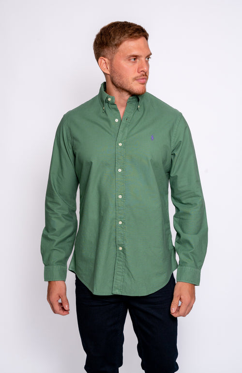 RALPH LAUREN CAMISA MANGA LARGA HOMBRE VERDE
