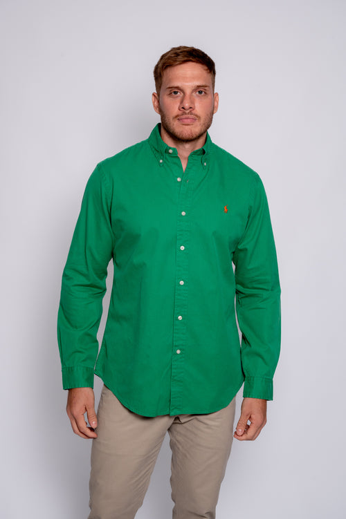 RALPH LAUREN CAMISA MANGA LARGA HOMBRE VERDE