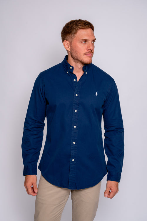RALPH LAUREN CAMISA MANGA LARGA HOMBRE AZUL