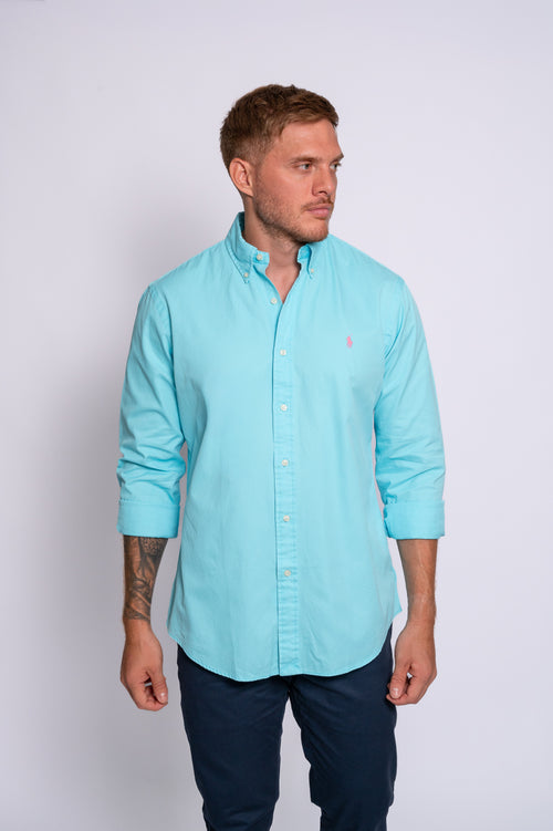 RALPH LAUREN CAMISA MANGA LARGA HOMBRE AZUL