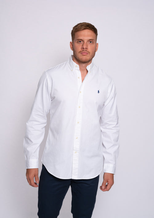 RALPH LAUREN CAMISA MANGA LARGA HOMBRE BLANCO