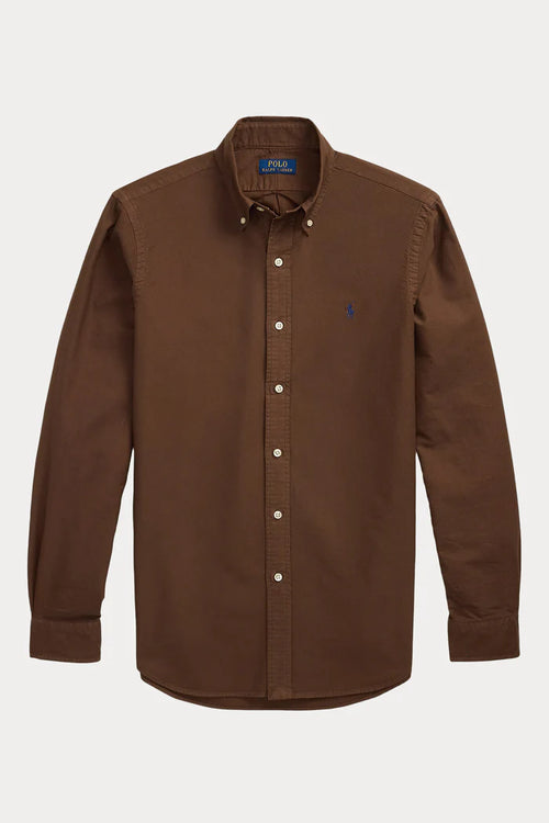 RALPH LAUREN CAMISA MANGA LARGA HOMBRE MARRON