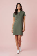 Vestido tipo polo verde para mujer Psycho Bunny