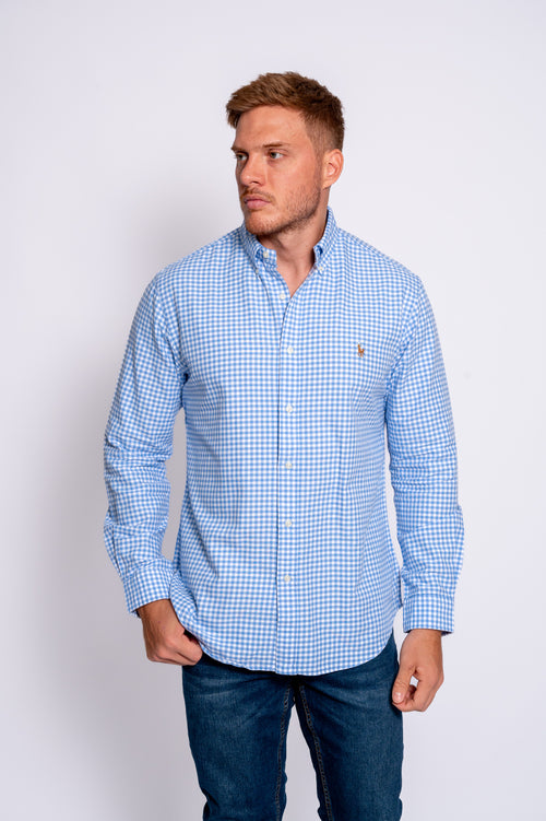 RALPH LAUREN CAMISA MANGA LARGA HOMBRE AZUL