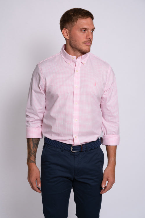 RALPH LAUREN CAMISA MANGA LARGA HOMBRE ROSADO