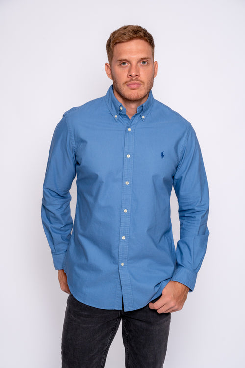 RALPH LAUREN CAMISA MANGA LARGA HOMBRE AZUL