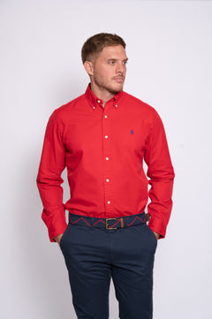RALPH LAUREN CAMISA MANGA LARGA HOMBRE ROJO