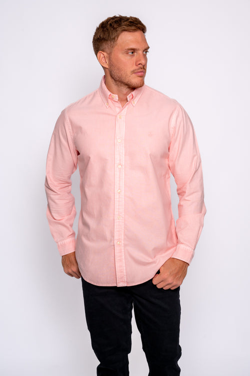 RALPH LAUREN CAMISA MANGA LARGA HOMBRE ROSADO