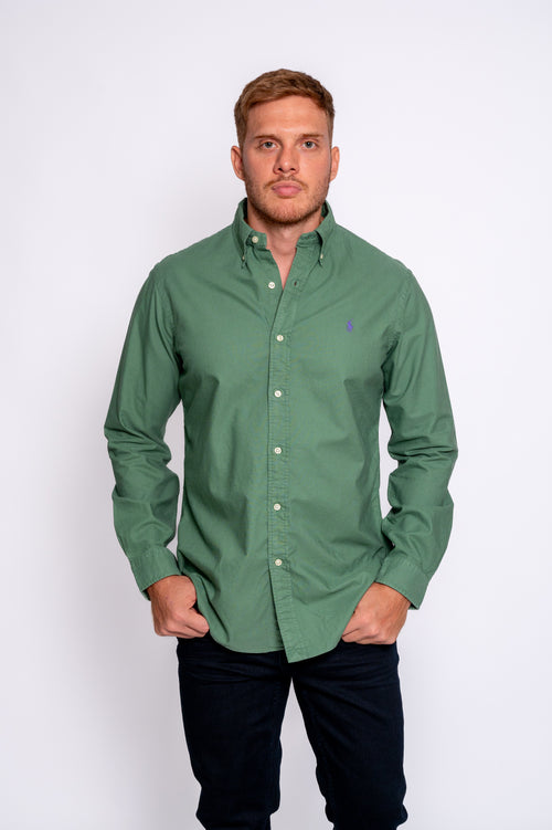 RALPH LAUREN CAMISA MANGA LARGA HOMBRE VERDE