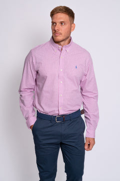 RALPH LAUREN CAMISA MANGA LARGA HOMBRE ROSADO