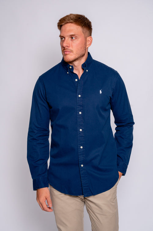 RALPH LAUREN CAMISA MANGA LARGA HOMBRE AZUL