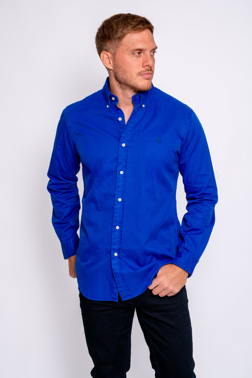 RALPH LAUREN CAMISA MANGA LARGA HOMBRE AZUL