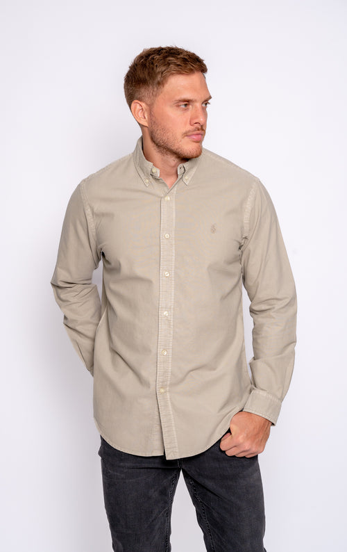 RALPH LAUREN CAMISA MANGA LARGA HOMBRE KHAKI