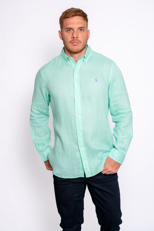 RALPH LAUREN CAMISA MANGA LARGA HOMBRE VERDE