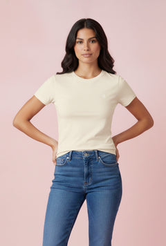 Camiseta beige para mujer Psycho Bunny