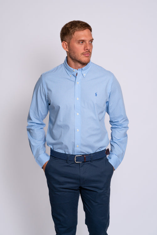 RALPH LAUREN CAMISA MANGA LARGA HOMBRE AZUL