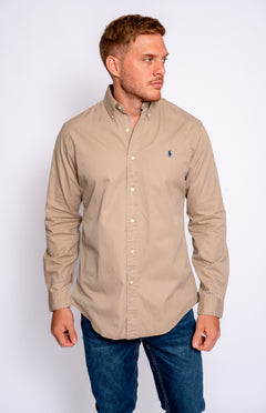 RALPH LAUREN CAMISA MANGA LARGA HOMBRE BEIGE