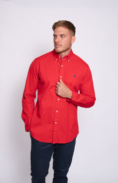 RALPH LAUREN CAMISA MANGA LARGA HOMBRE ROJO