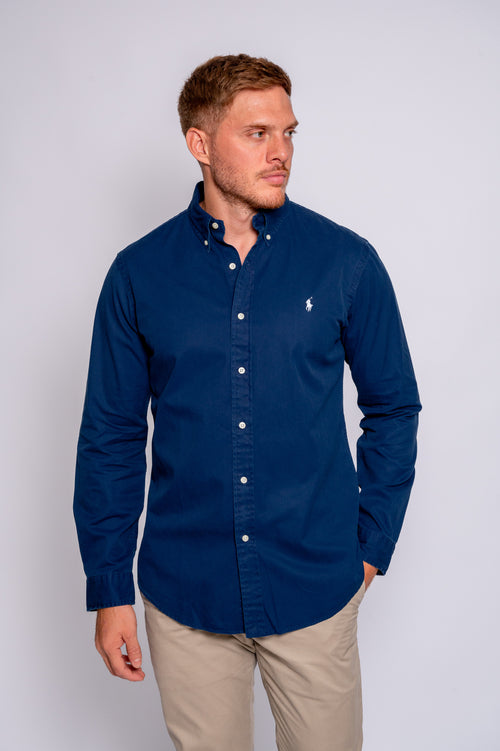 RALPH LAUREN CAMISA MANGA LARGA HOMBRE AZUL