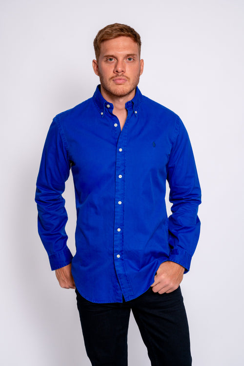 RALPH LAUREN CAMISA MANGA LARGA HOMBRE AZUL