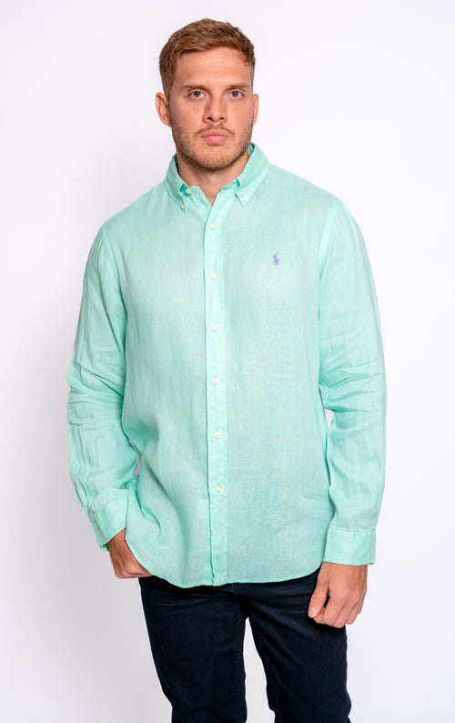 RALPH LAUREN CAMISA MANGA LARGA HOMBRE VERDE