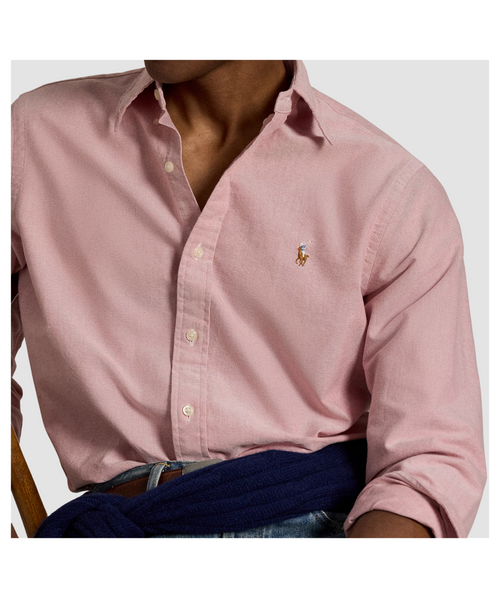 RALPH LAUREN CAMISA MANGA LARGA HOMBRE ROSADO