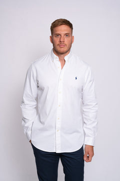 RALPH LAUREN CAMISA MANGA LARGA HOMBRE BLANCO