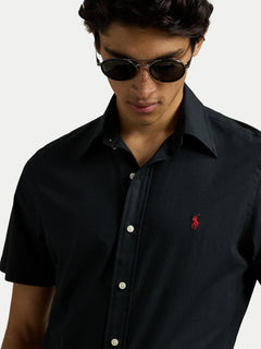 RALPH LAUREN CAMISA MANGA CORTA HOMBRE NEGRO