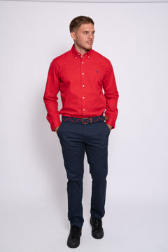 RALPH LAUREN CAMISA MANGA LARGA HOMBRE ROJO