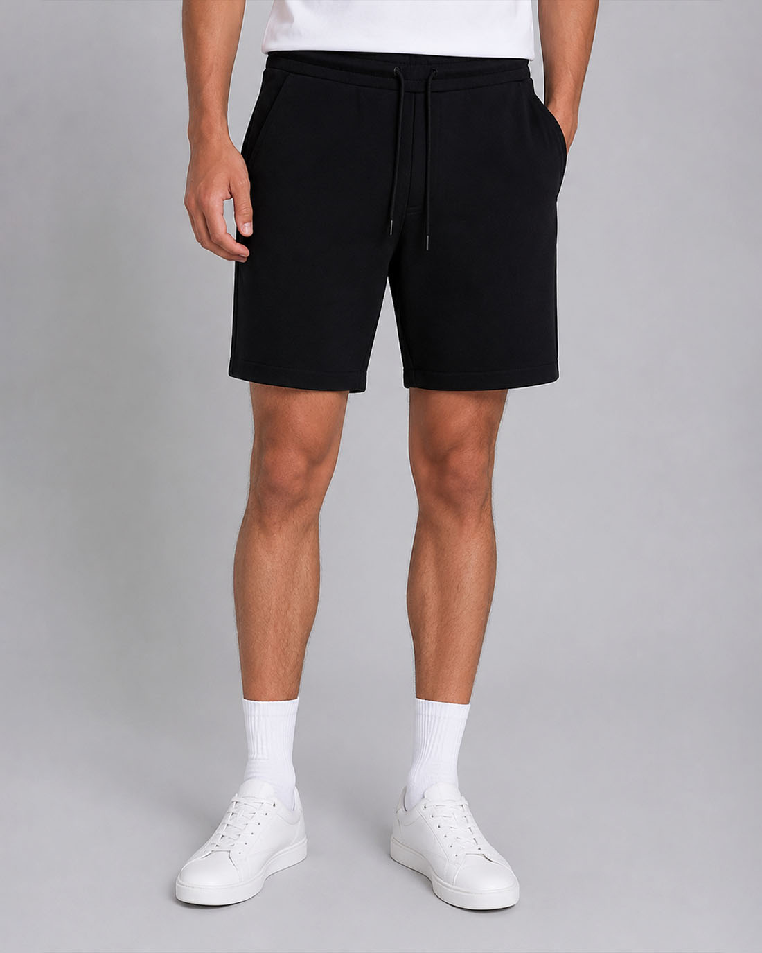 Pantalon Corto Logo Rib Short Negro Para Hombre Michael Kors