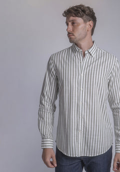 CARVEN CAMISA M/L HOMBRE VERDE CVK04143AYGE