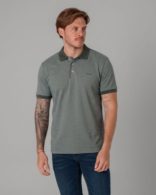 Polo P/H M/C Carven Para Hombre Color Verde Cv-Z31-141-Dkge