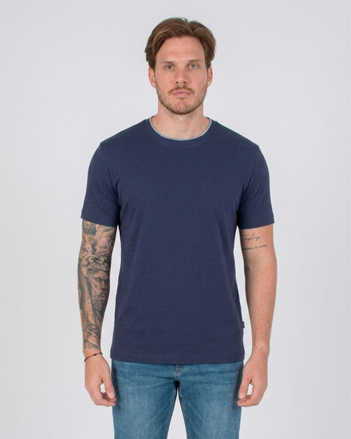 T-Shirt P/H M/C Carven Para Hombre Color Azul Cv-Z30-333-Nv