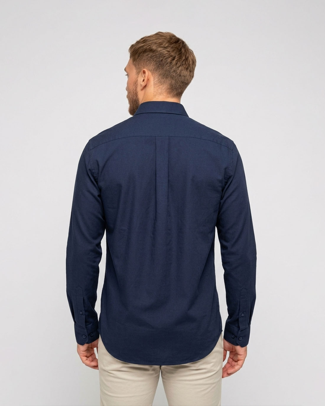 Camisa Manga Larga Ls Classic Cotton Shirt Azul Para Hombre Michael Kors