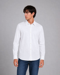Camisa Manga Larga Ls Classic Cotton Shirt Blanco Para Hombre Michael Kors