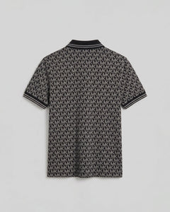 Camisa Tipo Polo Mk Sig Greenwich Polo Negro Para Hombre Michael Kors