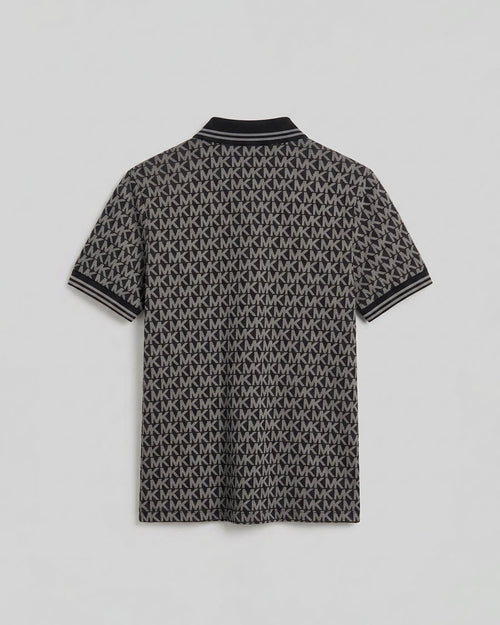 Camisa Tipo Polo Mk Sig Greenwich Polo Negro Para Hombre Michael Kors