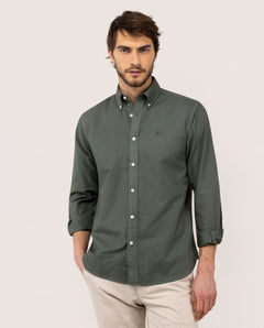 Camisa Algodón Garment Dyed EL GANSO HOMBRE VERDE
