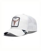 GORRA GORIN BROSS FAUX LEATHER BULL SKULL COLOR BLANCO