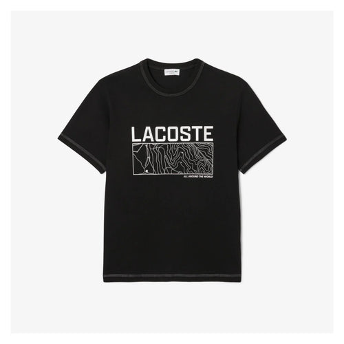 LACOSTE TH5823031 CAMISETA ESTAMPADA DE PESO MEDIO BLACK