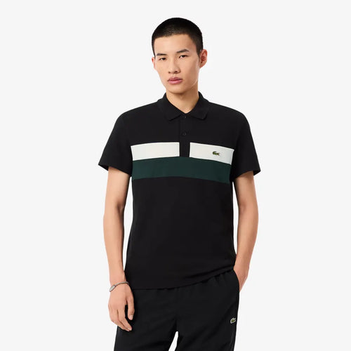 LACOSTE PH59186XH POLO MINIPIQUE COLOR BLOCK FIT BLACK