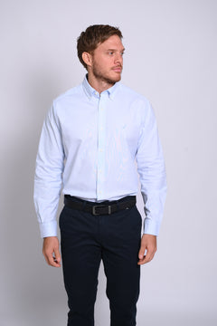 NAUTICA CAMISA MANGA LARGA DE HOMBRE AZUL