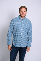 NAUTICA CAMISA MANGA LARGA DE HOMBRE AZUL