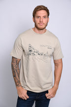 NAUTICA CAMISETAS DE HOMBRE BEIGE