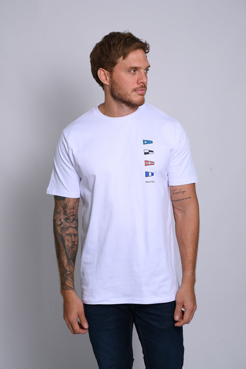 NAUTICA CAMISETAS DE HOMBRE BLANCO