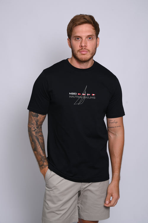 NAUTICA CAMISETAS DE HOMBRE NEGRO